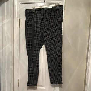 Women's Black and White Checkered Pants